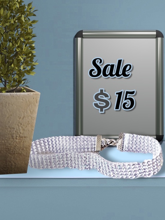 Exclusively Fancy Jewelry - Women's Rhinestone Crystal Choker Necklace - NWT